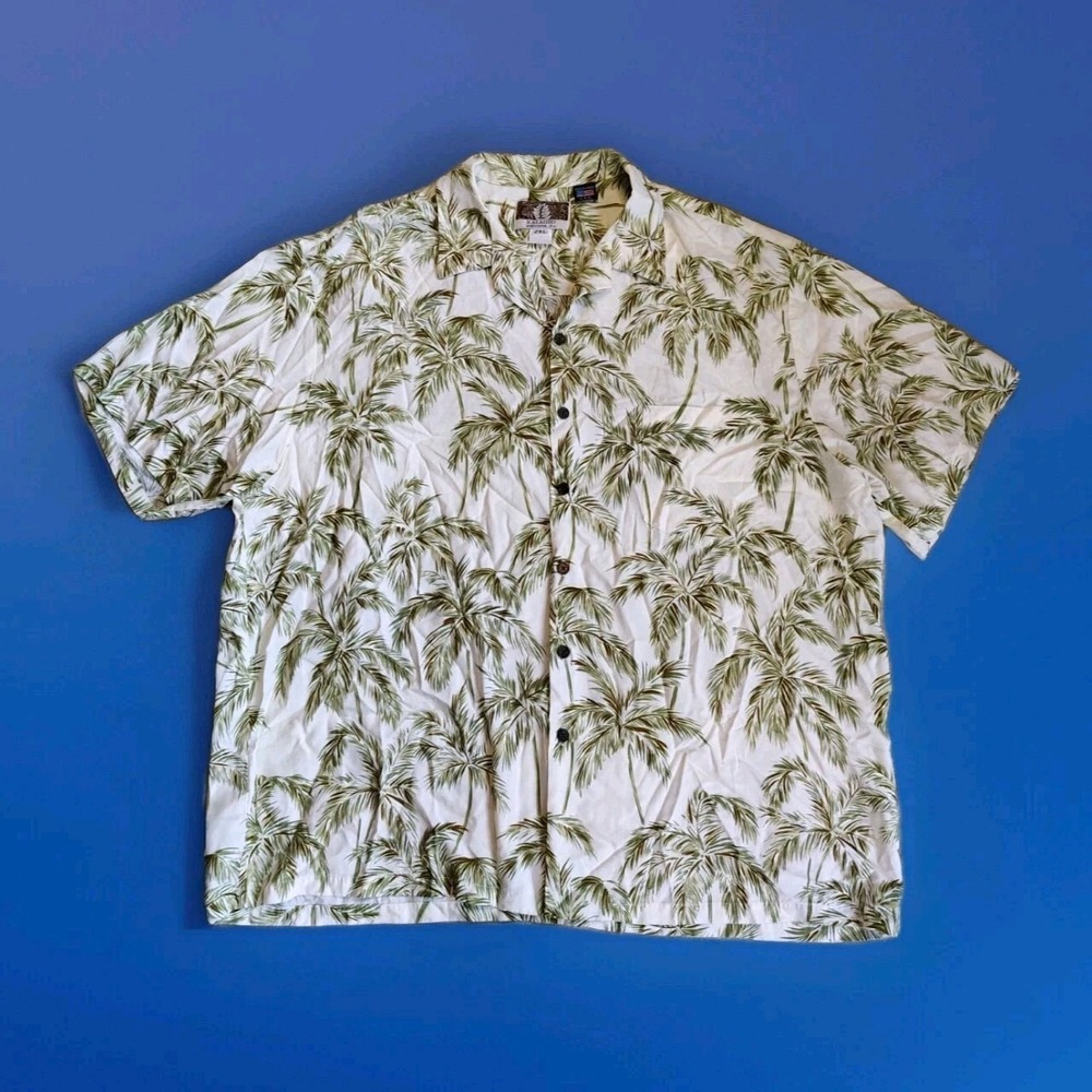 Vintage Kalaheo Hawaiian Aloha Shirt Floral Size 2XL Made In USA